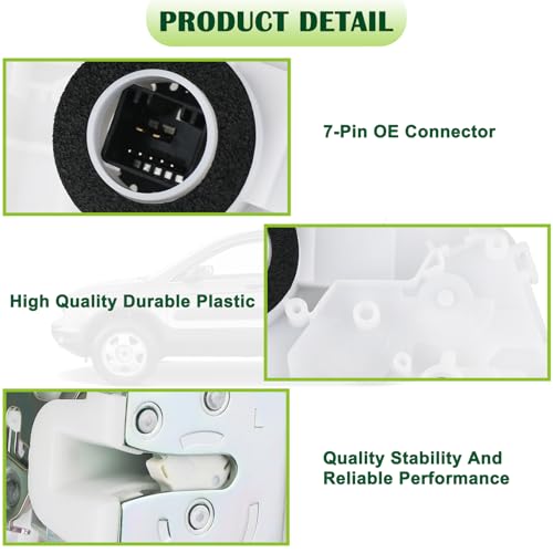 Image of Power Door Lock Latch Actuator Motor with Rod Rear Left Side Compatible with 2007-2011 Honda CR-V Replaces 72650-SWA-A01 72650SWAA01