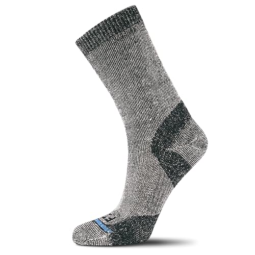 FITS Medium Rugged Crew Socks For Men and Women, Merino Wool, Breathable, Odor-Resistant, Durable, Whole Foot Comfort