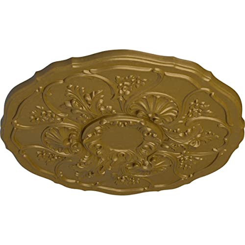 Image of Ekena Millwork CM22CNGLS Cornelia Ceiling Medallion, 22 1 /2 OD x 1 1 /2 P, Gold