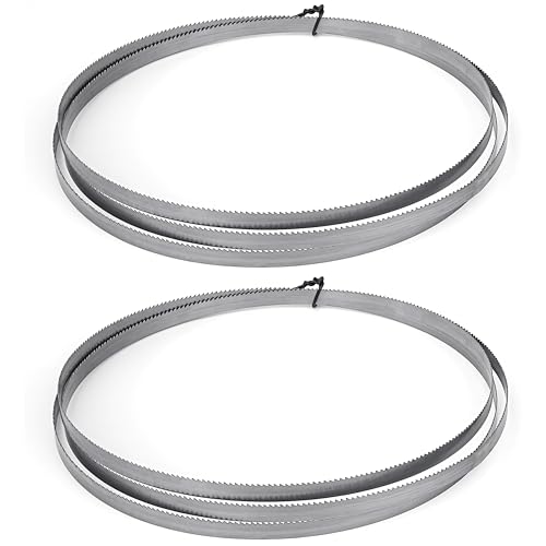 QIMEI-SHOP Hojas Sierra de Cinta 1400 x 6,35 x 0,35 mm 15TPI SK5 Hojas de Sierra de Cinta para Cortar Madera Plastico 2 Piezas