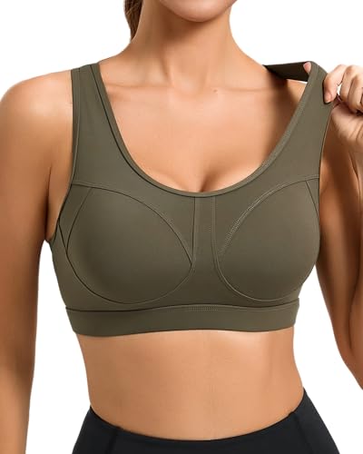 Image of RUNNING GIRL Sports Bras for Women High Support Moulded Cup High Impact Sports Bras Racerback Workout Running Yoga Bra