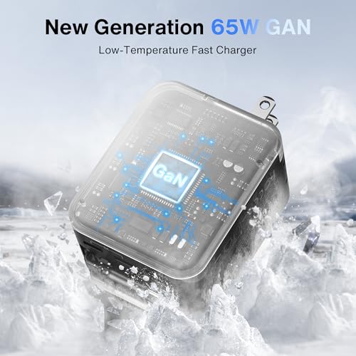 Image of iVANKY 65W Retractable Wall Charger for MacBook, 5-in-1 USB C+Lightning GaN Charger Block with Cables, 33.5 inches, PD PPS Fast Charging, 5-Port Power Adapter for iPhone 17 /16 /15 Pro Max, MacBook Neo