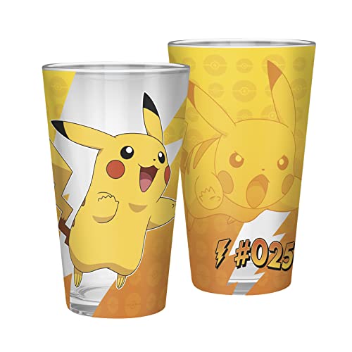 POKEMON - Large Glass Premium - 400ml - Pikachu foil