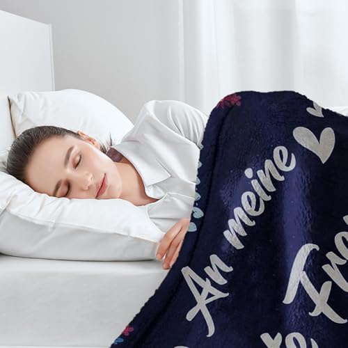 Beste Freundin Geschenke, Flauschig Decke Geschenke für Freundin, Geschenke für Freundin Decke,Geschenk für Beste Freundin,Freundin Geschenk,Flauschig Flanell Decke für Beste Freundin130x150cm