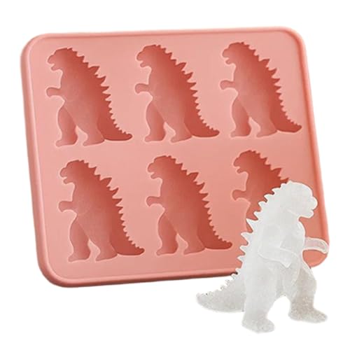 Moldo de hielo de monstruo de 6 cavidades Silicona Cubo de hielo Bandeja de alimentos Grado de chocolate Flexible Funny Papsicle Moldes para bebidas y bocadillos para el hogar