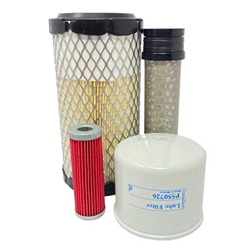 CFKIT Service Filter Kit Compatible with Kubota K008 & K008-3 Excavator w/ D722 Eng. (SN 20063)
