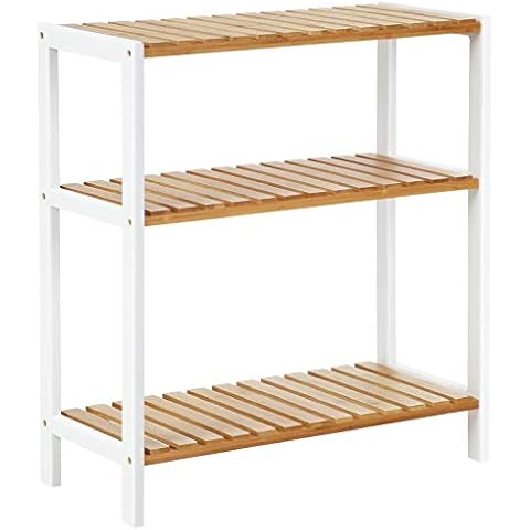 SONGMICS 3-Tier Bamboo Storage Shelf Cover