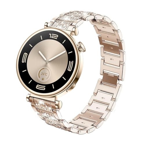 AsohsEN 18mm ���^���o���h Huawei GT5 Pro 42mm/GT5 41mm�o���h�p ���߉\�ȃJ�W���A���X�|�[�c�X�g���b�v Huawei GT4 41mm�o���h�p ���f�B�[�X �����Y (�V�����p���S�[���h�A18mm)