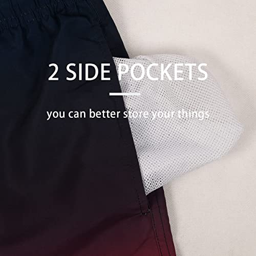 Lansbojun Mens Swim Trunks 5 Inch Inseam Bathing Suit Quick Dry Swim Shorts with Pockets4