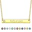F. 5mm Horizontal Bar|Gold Birthstone Engraving