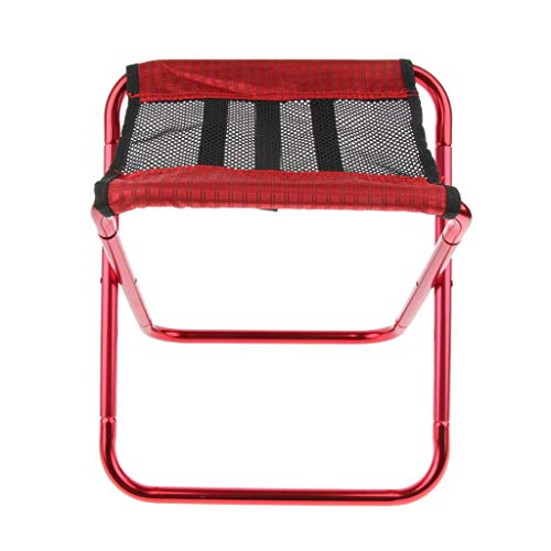YIJU Cadeira Dobrável Portátil para Praia de Pesca de Acampamento Ao Ar Livre - Vermelho