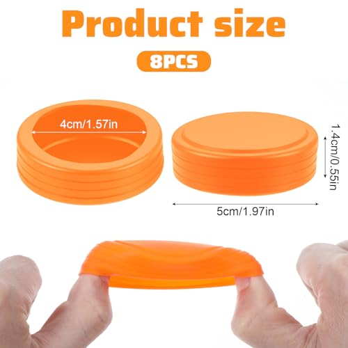 8PCS Luggage Wheel Cover,Silicone Luggage Wheel Protector Covers,Reusable Inner Diameter 1.57 In Suitcase Wheels Covers, Essential Travel Accessories, Orange2