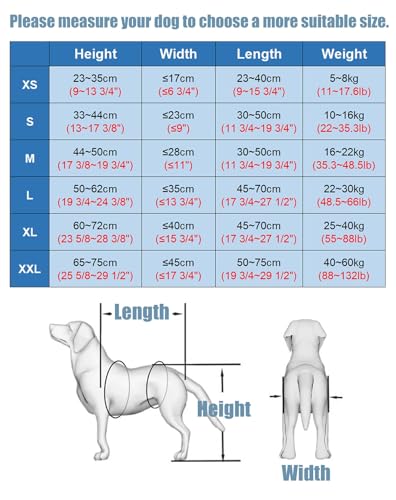 Silla de ruedas para perros discapacitados con estructura ligera y ajustable de 4 ruedas 8