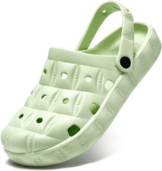 Alexvyan Green Checked Clogs for Women | Lightweight & Waterproof Sandals for Girls | Comfortable Cushioned Footbed with Adjustable Back Strap | Trendy & Stylish (numeric_6)-image-27