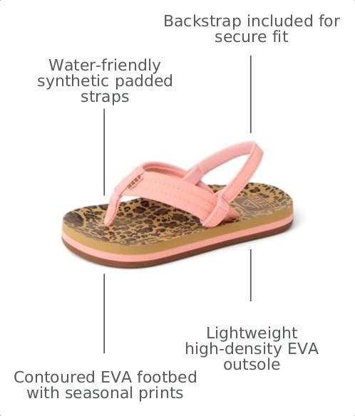 Image of REEF Girls Toddler /Little Kid Ahi Beach Flip Flop, Soft Cushion Footbed, Water Friendly