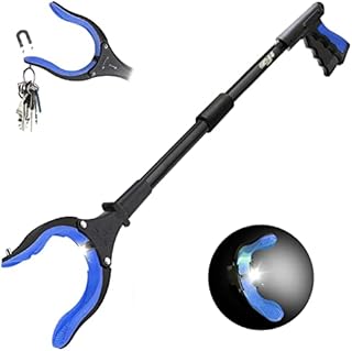 ZOJI Reacher Grabber Tool with light,82cm Foldable Pickup Tool,240g Lightweight Aluminum Reaching Aid