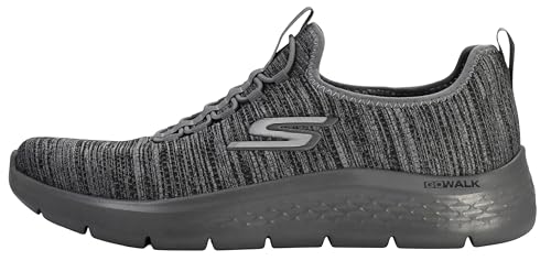 Image of Skechers Men Pull On Walking Shoes | Air-Cooled Goga Mat Insole, Ultra Go Cushioning, Soft Stride Foam, Flex Pillars, Bungee Laces, Vegan