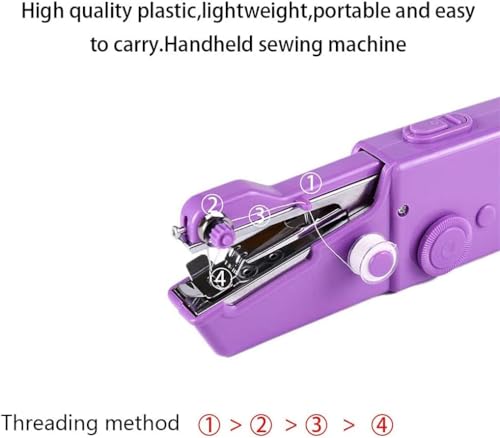 Naaimachine Draagbare Mini Huishoudelijke Handheld Elektrische Steek Handwerkset voor doe-het-zelf-kleding - Image 3