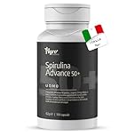 AGROINIZIATIVE Spirulina Advance Uomo 50+ Integratore Alimentare con Spirulina Bio, Acetil L Carnitina, Astaxantina, L-Arginina, Ginkgo Biloba, Zinco e Licopene, Prodotto in Italia, 100 Capsule