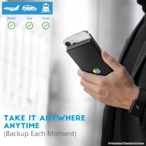 Image of iDiskk App-le Certified 2TB External Hard Drive for iPhone iPad Android Phones,MacBook,Computer,External Hard Disk to Backup Photos Videos Files for iPhone17 /16 /15