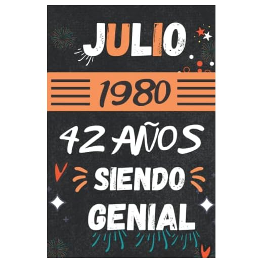 CUADERNO, JULIO 1980, 42 Años Siendo Genial: Regalo de 42 cumpleaños para mujeres y hombres, ideas de 42 cumpleaños... un cumpleaños... divertido, ... regalo de 42 cumpleaños para él/ella.