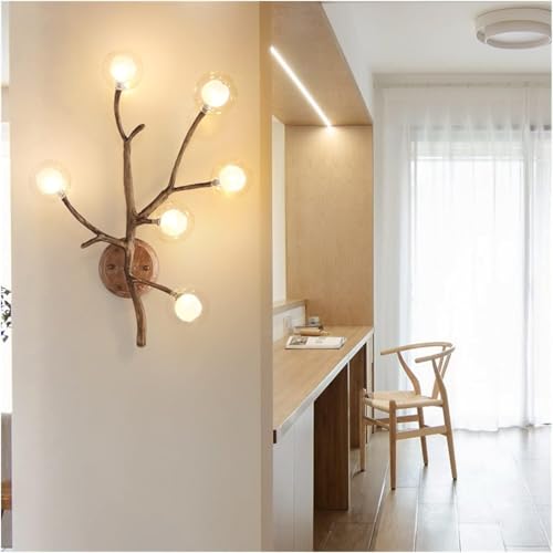 Lámpara de Pared LED Retro para habitación, mesita de Noche, Ramas, luz de Pared, Fondo de Sala de Estar, Aplique de Villa, lámpara de baño.