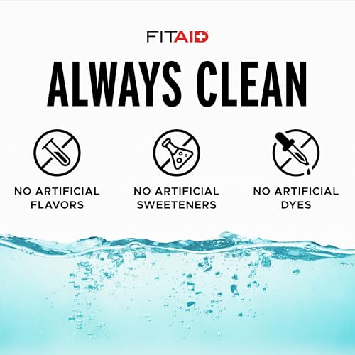 FITAID Peach Mandarin Clean Energy Drink & Hydration Helper; Ready to Drink Sports Drink with Caffeine from Green Tea, Electrolytes Magnesium BCAA Turmeric Vitamins Amino Acids Quercetin CoQ10 24 pack