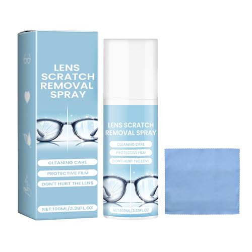 Mnozreo Spray Limpiador de Lentes Gafas,Líquido Limpiador de Lentes,Spray de Eliminación de Arañazos,Líquido de Reparación de Cristales,Reparación de Gafas Cristales,1PC