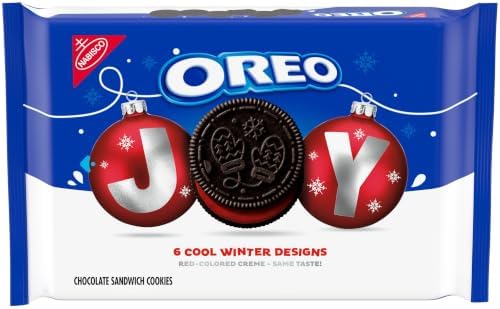 OREO Joy! Red-Colored Creme Chocolate Sandwich Cookies, Limited Edition Holiday Cookies, 18.71 oz