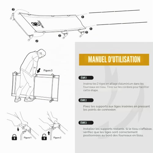 Lit d'extérieur surélevé pour chien OneTigris confortable et lavable