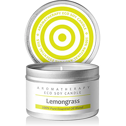 I & Candle, Aromatherapy Soy Wax Scented Candles (Lemongrass) #TOP3