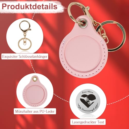 NVGVUP Beste Freundin Geschenke-Eine Kleine Umarmung Glücksbringer, Unendlichkeit Herz Armband, Glücksmünze, Pocket Hug Mutmacher Geschenk, Gute Besserung Geschenke Für Damen Kollegen