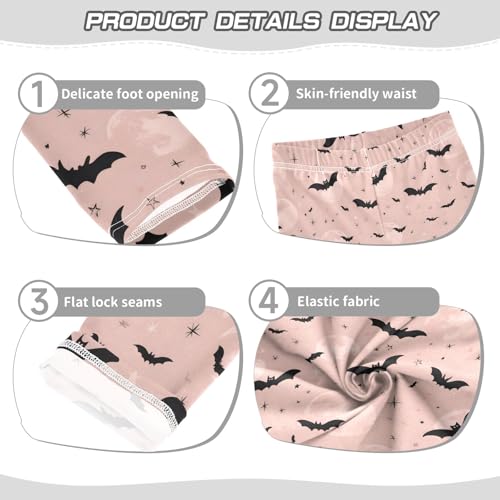 senya Girls Printed Leggings Yoga Pants Bat Powder Color Moon Ball for Kids in 4t to 10 Years, 4T3