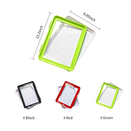 Cucudy Bandeja de Preservação de Alimentos Bandeja de Preservação de Vácuo Empilhável com Tampa Elás