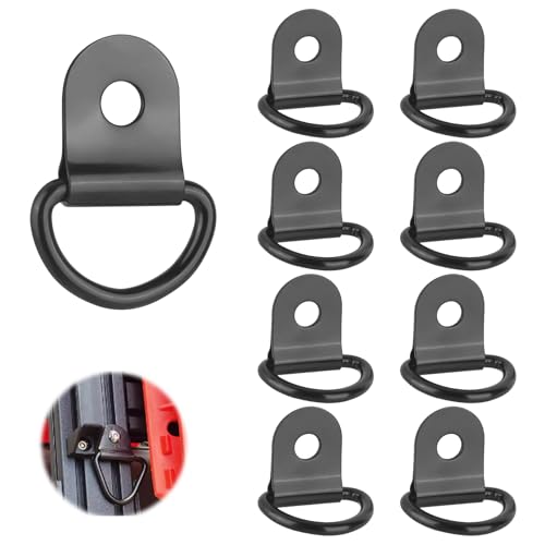 YYTECH 8 Stück Zurrösen D Ringe Aufbauring Edelstahl für Anhänger - Belastbar Bis zu 200kg Pro Ring - Verzurrösen Haken für Lastwagen