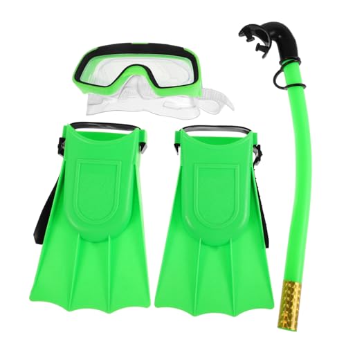 1 Juego Traje de Buceo para Gafas de Proteccion Equipo de Buceo Tubo de Snorkel Aletas de Buceo Aletas para Gafas para de polivinilo Green BESPORTBLE