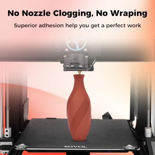 Image of Sovol 3D Printer Matte PLA Filament 1.75mm 1KG (2.2lbs), Coral Red