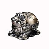 Toad Frog Animal MetalAshtray for Cigarettes with Lid Decorative Cigarette Ashtray Windproof Smoking Ash tray Holder for Indoor outdoor Smokers Nice Gift for Men Women (Bronze)