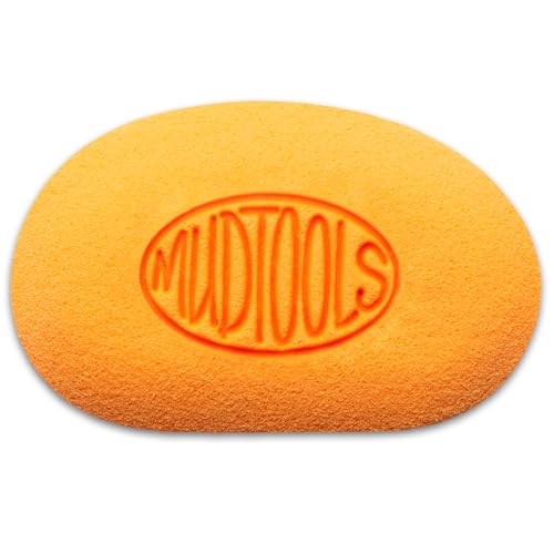 Mudtools Orange Mudsponge Absorbent Pottery Sponge for Clay Ceramics and Wheel Throwing | Compressed Durable Perfect for Smoothing and Detail Work (Orange)