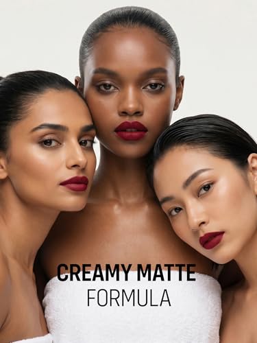Image of FLiCKA Lip Poetry Matte Lipstick| Enriched With Vitamin E, Sulphate Free, Moisturizing, Long Lasting Upto 6Hrs, 08 Ding Dong, 4g