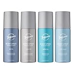 Designer Fragrances 4 Pack Mixed Bundle Men's Body Spray Deodorant Cans - For Instant Freshness on The Go - Long Lasting Smell - Great Male Gift Sets - 150ml