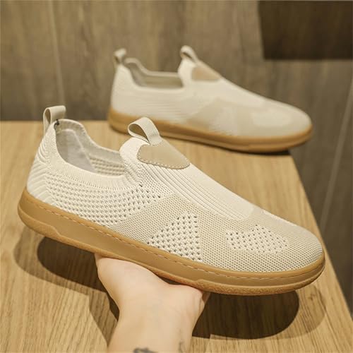 Men's Fashion Slip-On Canvas Barefoot Shoes Minimalist Wide Toe Zero Drop Sneakers Lightweight Breathable Mesh Loafers for Walking Running Daily4