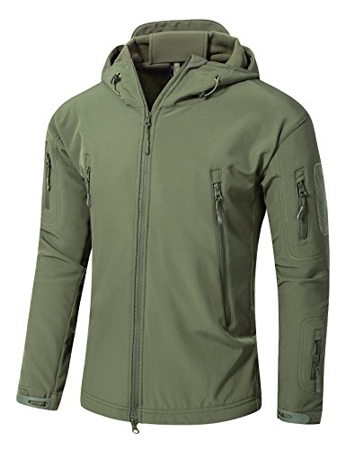 YFNT Impermeable Militar Táctica Lucha contra la Chaqueta de Softshell Camping Al Aire Libre Caminar Camuflaje Hoodie Coat