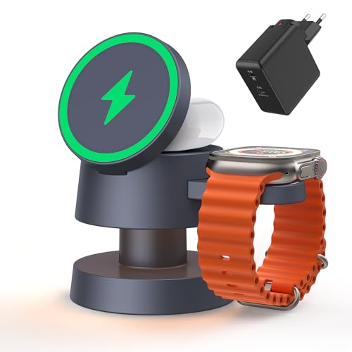 Ya en manzanajugosa.com: iVANKY Cargador Inalámbrico 4 en 1 Cubo con Lámpara de Noche y Adaptador 100W, para mag-Safe Soporte de Carga Inalámbrica, Estación de Carga Rápida para iPhone, Apple iWatch, AirPods, Laptop, iPad