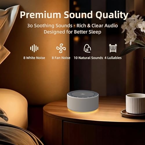 image for Kipcush White Noise Machine with Night Light – Nursery Sound Machine
