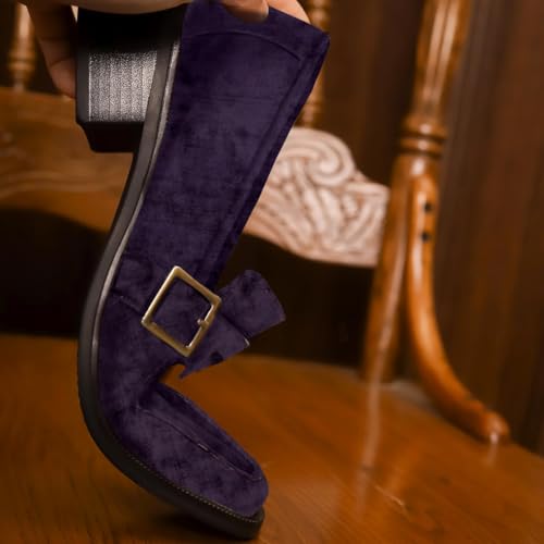 Image of MOOMMO Women Chunky Heel Penny Loafers Square Toe Buckle Slip On Comfort | Office Ladies Loafer Pumps 2 inch Stacked Block Heel Dress Loafers Oxfords Walking Dress Shoes Casual Size 4-11 M US
