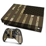 IT'S A SKIN Xbox One X Console & Controller Decal Vinyl Wrap | american flag camo military service...