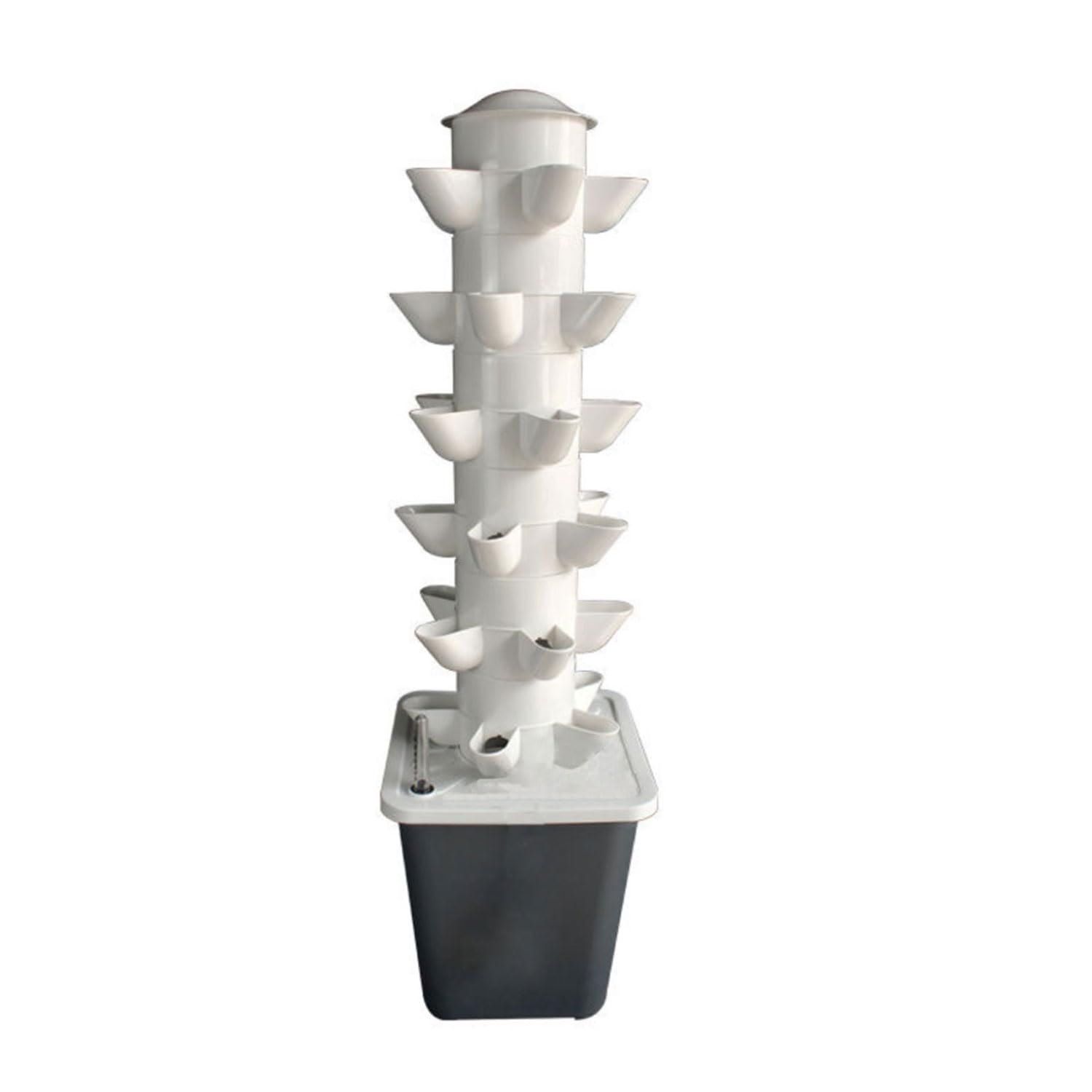 Hydroponik-Turm mit 30 Pods, Garten-Hydrokultur-Anbausystem für Kräuter, Obst und Gemüse, Aeroponik-Anbauset mit Hydratationspumpe, Netztöpfen, Timer für Kräuter, Obst und Gemüse 30 Löcher