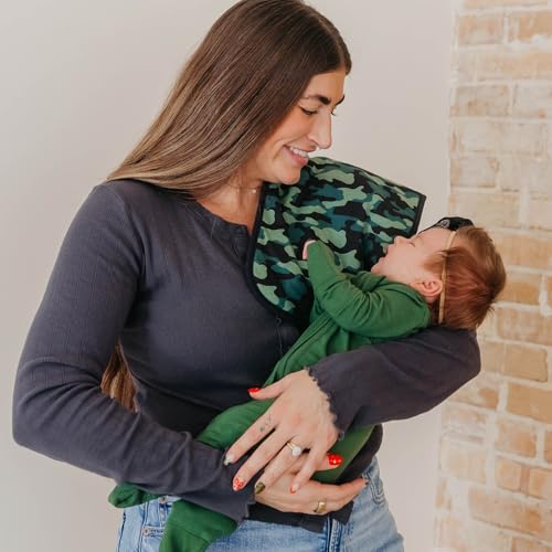 Image of Copper Pearl Premium Baby Burp Cloths - 3-Pack Large Cotton Burp Cloths, Extra Soft Spit Up Rags with 3 Absorbent Layers, Perfect for Baby Boy and Baby Girl Gifts (21 inch x 10 inch Size, Hunter Set)
