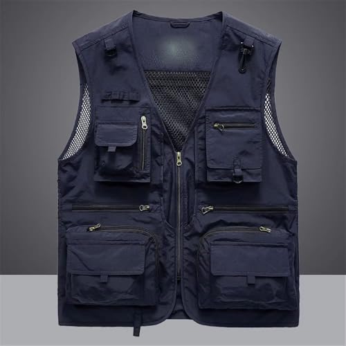 Chaleco de malla para hombre con bolsillos para herramientas 4